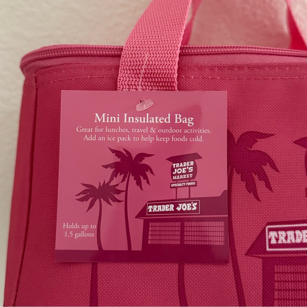 NWT Trader Joe’s Lunch Tote (Pink) - Picture 2 of 3